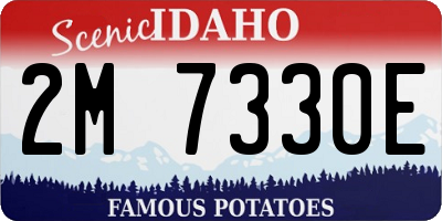 ID license plate 2M7330E