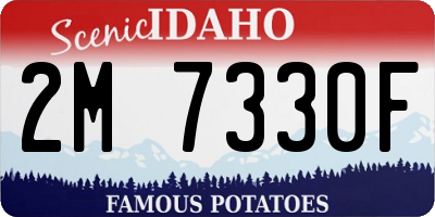ID license plate 2M7330F