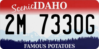 ID license plate 2M7330G