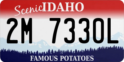ID license plate 2M7330L