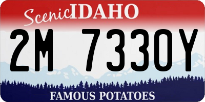 ID license plate 2M7330Y