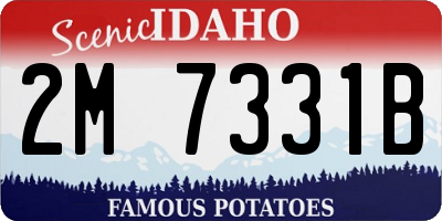ID license plate 2M7331B