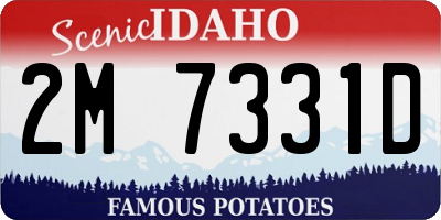 ID license plate 2M7331D