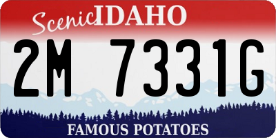 ID license plate 2M7331G