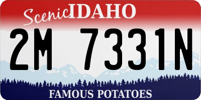 ID license plate 2M7331N