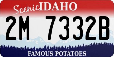 ID license plate 2M7332B
