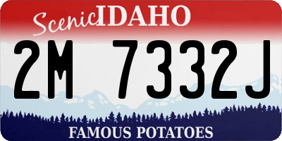 ID license plate 2M7332J