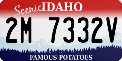 ID license plate 2M7332V