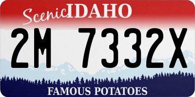 ID license plate 2M7332X