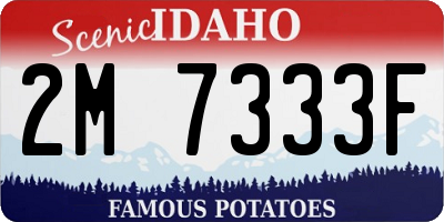 ID license plate 2M7333F