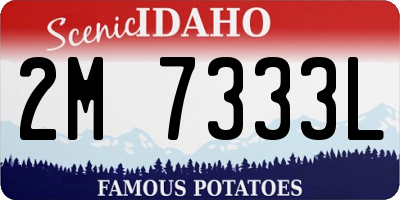 ID license plate 2M7333L