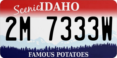 ID license plate 2M7333W