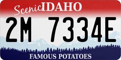 ID license plate 2M7334E