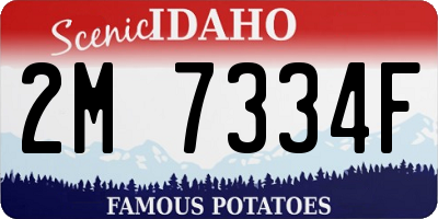 ID license plate 2M7334F