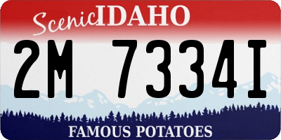 ID license plate 2M7334I