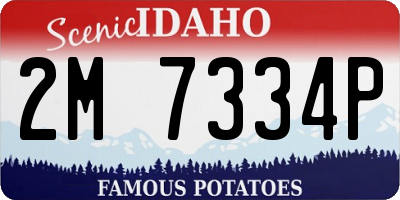 ID license plate 2M7334P