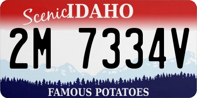 ID license plate 2M7334V