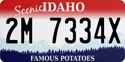 ID license plate 2M7334X