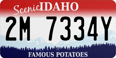 ID license plate 2M7334Y
