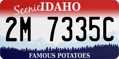 ID license plate 2M7335C