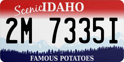 ID license plate 2M7335I