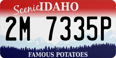 ID license plate 2M7335P