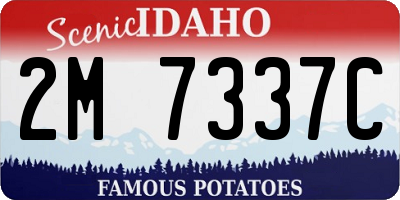 ID license plate 2M7337C