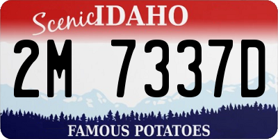 ID license plate 2M7337D