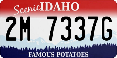 ID license plate 2M7337G