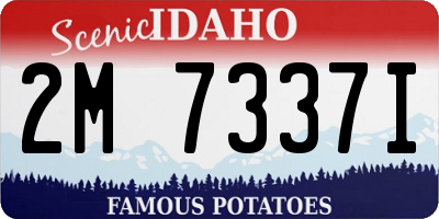 ID license plate 2M7337I