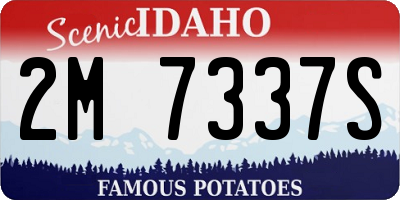 ID license plate 2M7337S