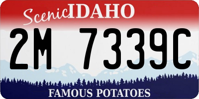ID license plate 2M7339C