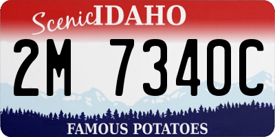 ID license plate 2M7340C