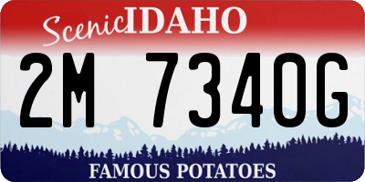 ID license plate 2M7340G