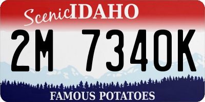 ID license plate 2M7340K
