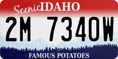 ID license plate 2M7340W