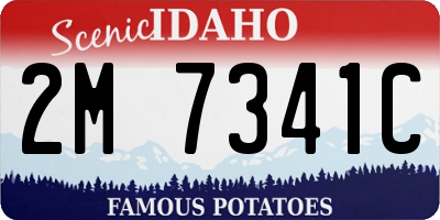 ID license plate 2M7341C