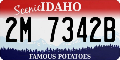 ID license plate 2M7342B