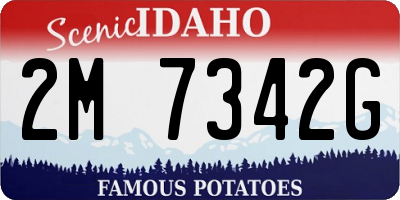 ID license plate 2M7342G