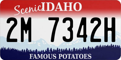 ID license plate 2M7342H