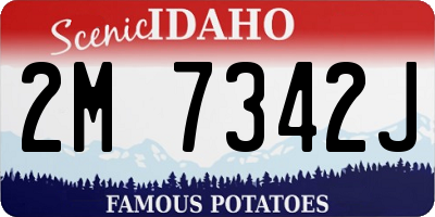 ID license plate 2M7342J