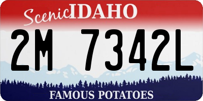 ID license plate 2M7342L
