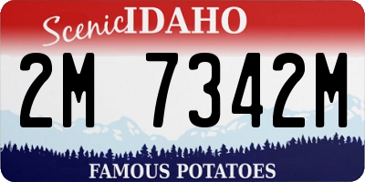 ID license plate 2M7342M