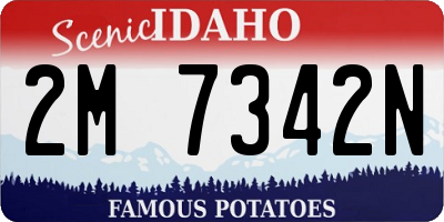 ID license plate 2M7342N