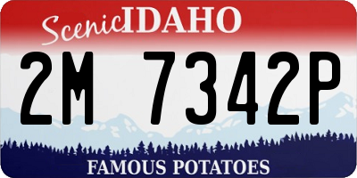 ID license plate 2M7342P