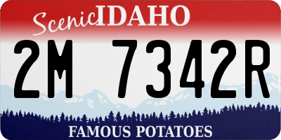 ID license plate 2M7342R