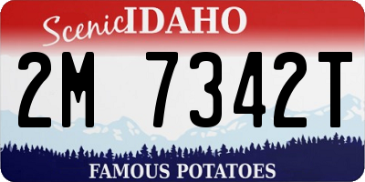 ID license plate 2M7342T