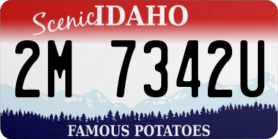 ID license plate 2M7342U