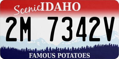 ID license plate 2M7342V