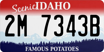 ID license plate 2M7343B